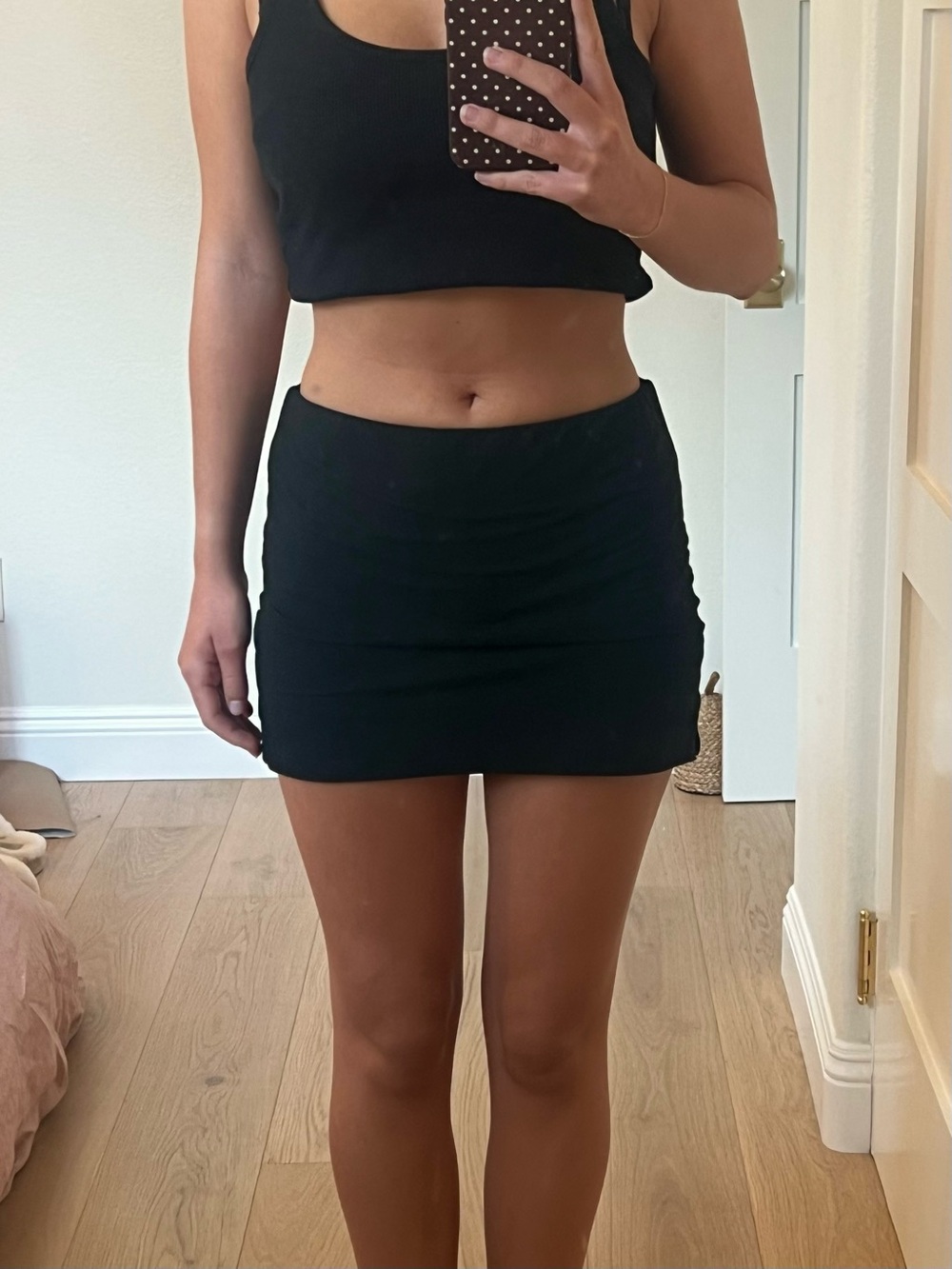 Women's Black Mini Skirt - Size Medium